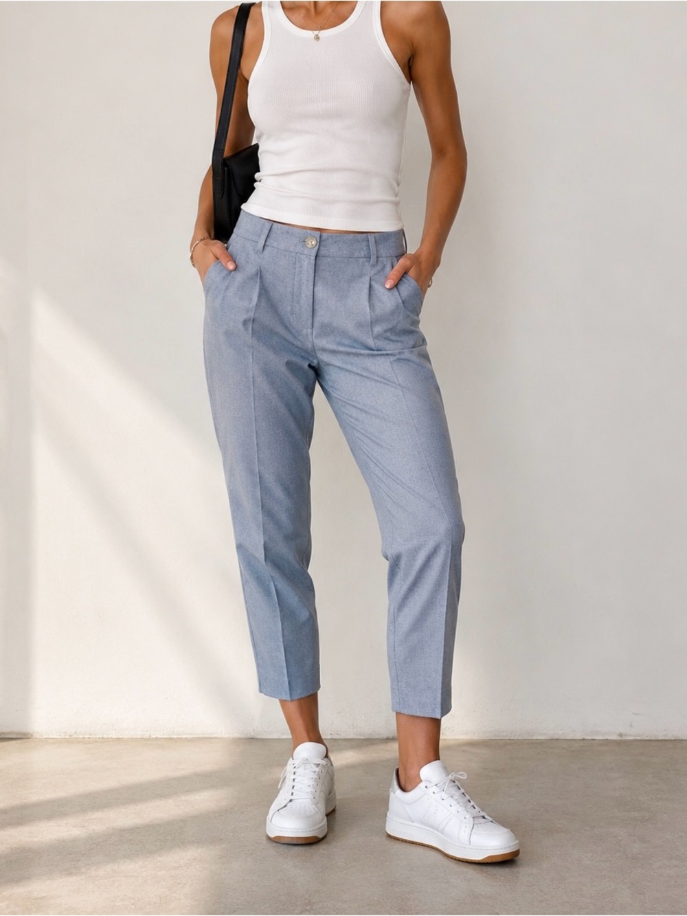 Talbots Cropped Slim Ankle Pants in Light Blue